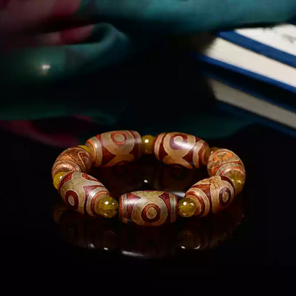 Tibetan Nine-Eye Dzi Bead Bracelet – Ancient Energy Hacks for Modern Souls